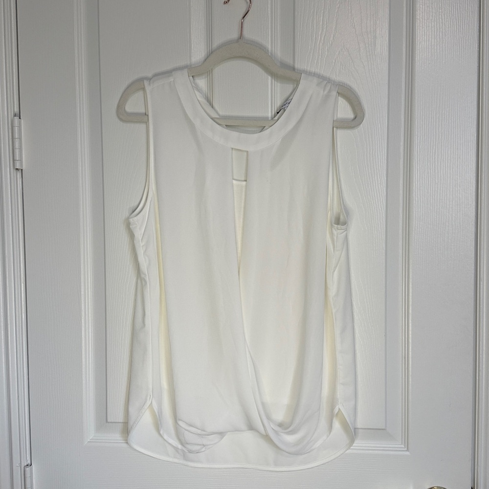 41 Hawthorn Cream Sleeveless Tank Top with Ribbon Tie
